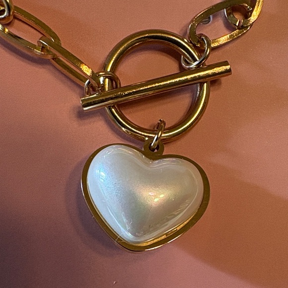 Gold Heart Pendant Necklace - Picture 6 of 7